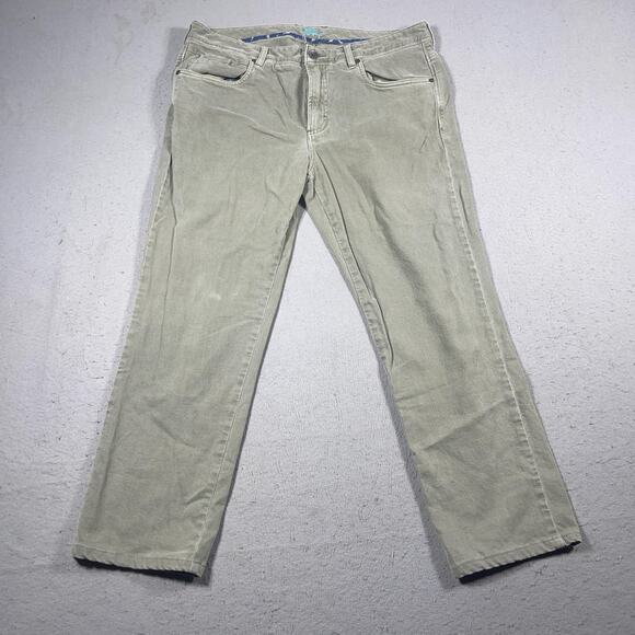 Tommy Bahama Pants Mens 36x32 Green Straight Leg Stretch Casual Chino Tencel - Picture 1 of 10
